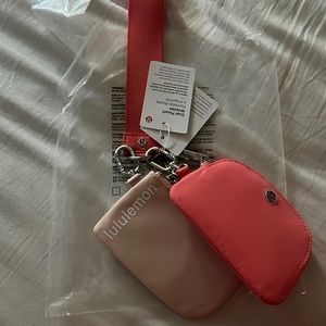 Lululemon Dual Pouch Wristlet (PINK)